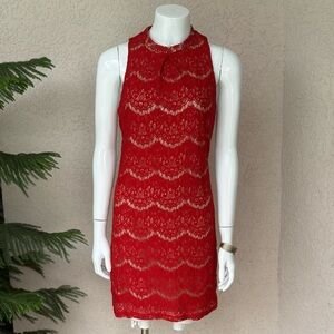 Love Fire Lace Cocktail Dress